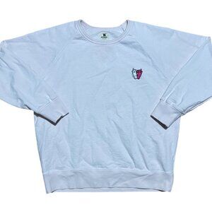 Stanley The Quencher White Love Crew Neck Embroidered Sweatshirt, Unisex 2XL